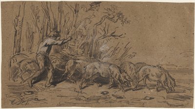 Les ramasseurs de truffes, vers 1849 - Charles Emile Jacque