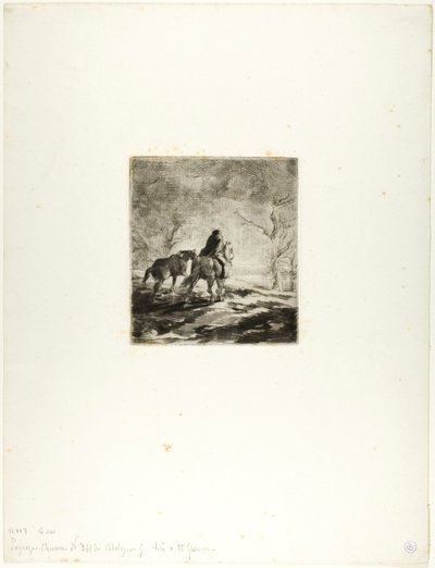 Voyageur à cheval - Charles Emile Jacque
