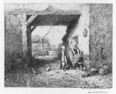 « Jour de lessive » - Charles Emile Jacque