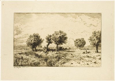 Saules dans un paysage - Charles Emile Jacque