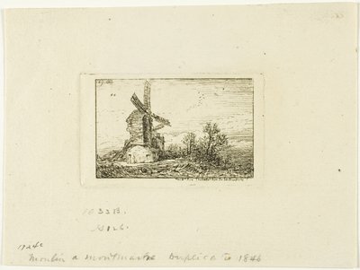 Moulin à vent - Charles Emile Jacque