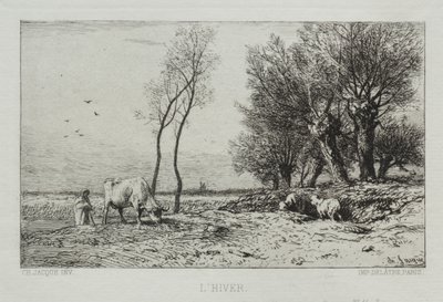 Hiver - Charles Emile Jacque