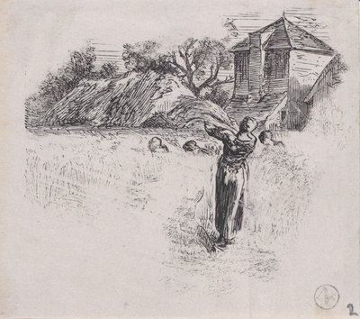 Femme portant une gerbe, vers 1853 - Charles Emile Jacque