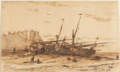 Étretat, 1854 - Charles Emile Jacque