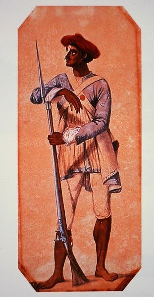 Soldat de Tipu Sultan, sultan de Mysore, armé d