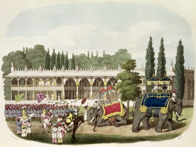 Le Palais de Tippoo Sahib (1749-99) gravé par Thomas Hall pour 