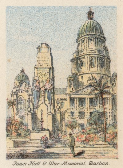 Afrique du Sud : Hôtel de ville et Mémorial de guerre, Durban - Charles Ernest Peers