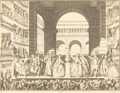 Couronnement de Voltaire - Charles Etienne Gaucher after Jean Michel Moreau