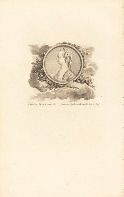 Marie-Antoinette - Charles Etienne Gaucher after Jean Michel Moreau