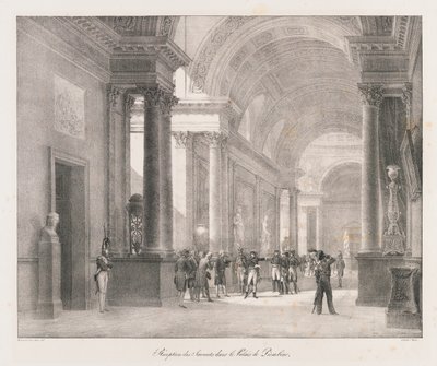 Entrée à Berlin, début du 19ème siècle (lithographie) - Charles Etienne Pierre Motte