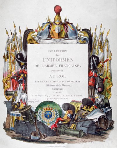 Frontispice de la Collection des Uniformes de l