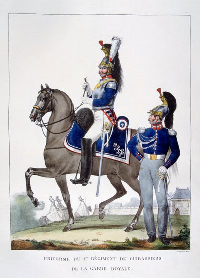 Uniforme du 1er Régiment de Chasseurs de la garde royale, France, 1823 - Charles Etienne Pierre Motte