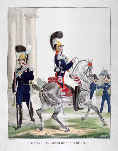 Uniformes des gardes du corps royal français, 1823 - Charles Etienne Pierre Motte