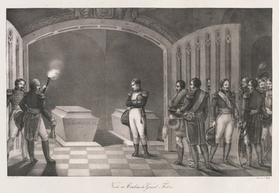Visite à la tombe de Frédéric le Grand, début du XIXe siècle - Charles Etienne Pierre Motte