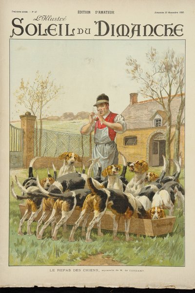 Chiens se nourrissant, de la couverture de 