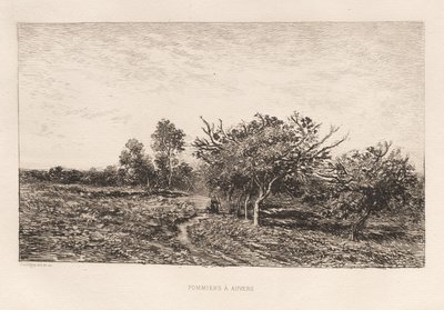 Pommiers à Auvers - Charles Francois Daubigny