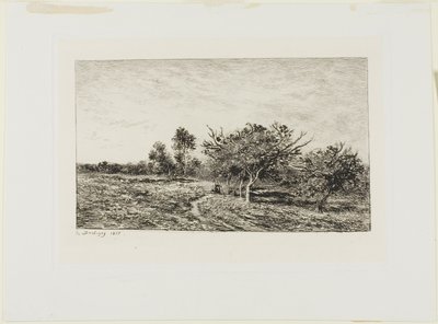 Pommiers à Auvers - Charles Francois Daubigny