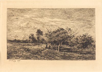 Pommiers à Auvers - Charles Francois Daubigny