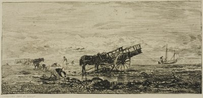 Plage à Villerville - Charles Francois Daubigny