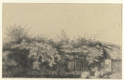 Ferme couverte de végétation, Normandie - Charles Francois Daubigny