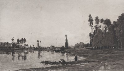Au bord de la rivière, 1865 - Charles Francois Daubigny