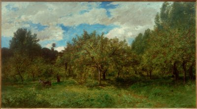 C.F.Daubigny, Verger français en période de récolte - Charles Francois Daubigny
