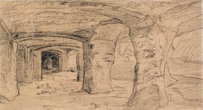 Voûtes rocheuses dans la carrière d