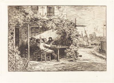 Déjeuner en route pour Asnières - Charles Francois Daubigny