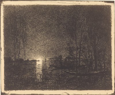 Paysage au clair de lune - Charles Francois Daubigny
