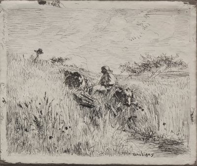 Chemin à travers le champ de blé - Charles Francois Daubigny