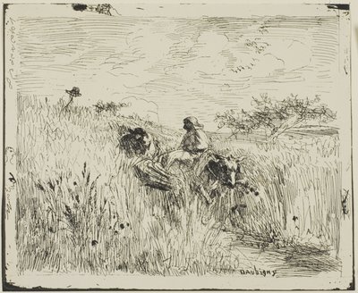 Sentier à travers le champ de blé - Charles Francois Daubigny