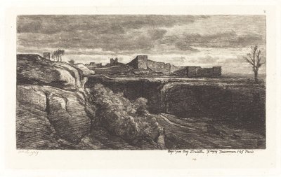 Ruines du château de Crémieux - Charles Francois Daubigny