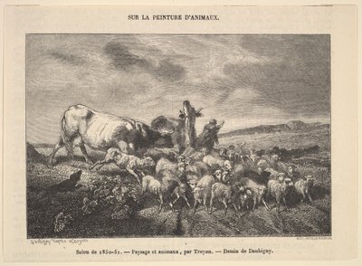 Salon de 1850-51, Paysage et Animaux - Charles Francois Daubigny