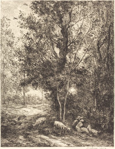 Le Berger et la bergère - Charles Francois Daubigny