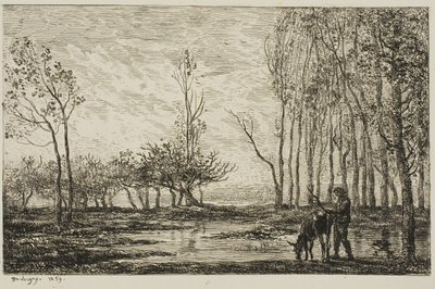 Coucher de soleil - Charles Francois Daubigny