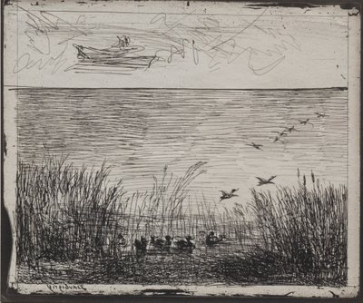 Marais avec des canards - Charles Francois Daubigny