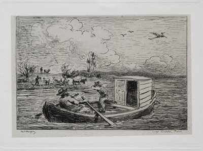Le Voyage en Bateau : Le Mot de Cambronne (La Dispute) - Charles Francois Daubigny