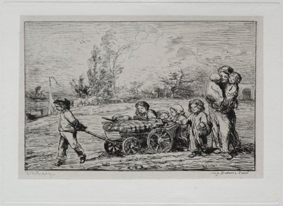 La promenade en bateau : Emménagement dans Le Botin, 1861 - Charles Francois Daubigny