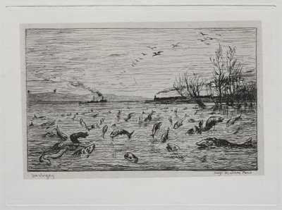 Le Voyage en Bateau : Réjouissance des Poissons au Départ du Moussaillon (Les Poissons) - Charles Francois Daubigny