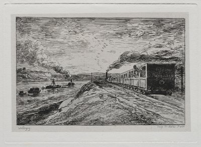 Le Voyage en Bateau : Le Départ (Le Retour) - Charles Francois Daubigny