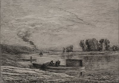Le bateau à Conflans, 1866 - Charles Francois Daubigny