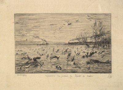 Les Poissons se réjouissent du départ du garçon de cabine - Charles Francois Daubigny