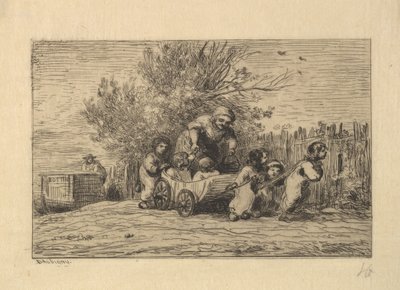 Les Héritiers de la charrette, 1861 - Charles Francois Daubigny