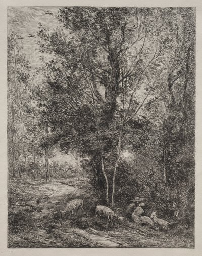 Le Berger et la Bergère - Charles Francois Daubigny