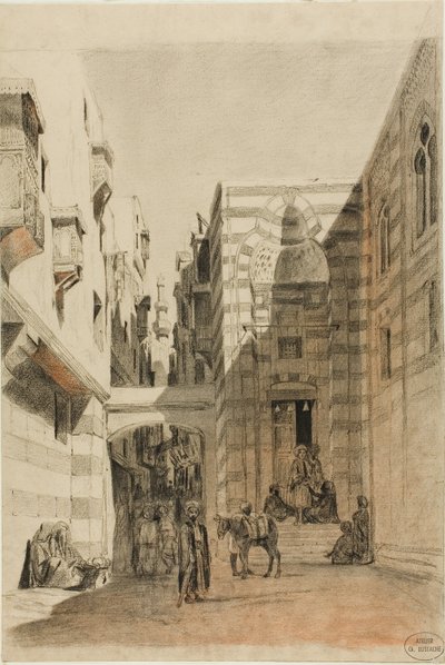 Scène de rue égyptienne - Charles Francois Eustache