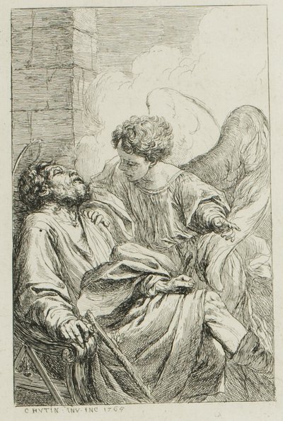 La vision de saint Joseph en Égypte - Charles Francois Hutin
