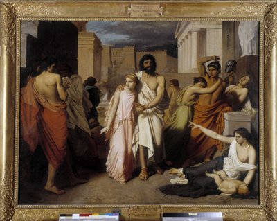 Œdipe et Antigone aussi appelé La Peste de Thèbes - Charles François Jalabert