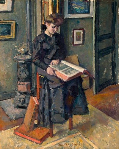 Jeune fille avec un livre, vers 1906 - Charles Francois Prosper Guerin