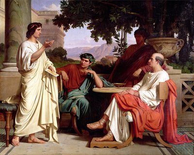 Horace, Virgile et Varius chez Mécène - Charles François Jalabert