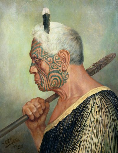 Un guerrier maori - Charles Frederick Goldie